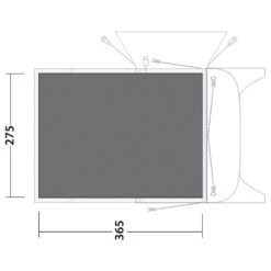 Outwell - Footprint Blossburg 380 - Toile De Sol -Bivouac Nature outwell footprint blossburg 380 toile de sol detail 2