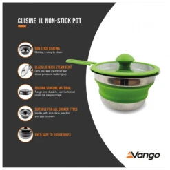 Vango - Cuisine 1L Non-Stick Pot - Popote -Bivouac Nature vango cuisine 1l non stick pot popote detail 6