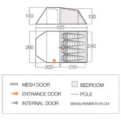 Vango - Skye 400 - Tente 4 Places -Bivouac Nature vango skye 400 tente 4 places detail 2