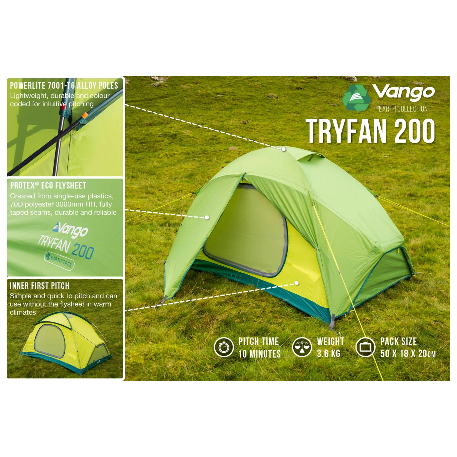 Vango - Tryfan 200 - Tente 2 Places 4 Vango - Tryfan 200 - Tente 2 Places – Image 2
