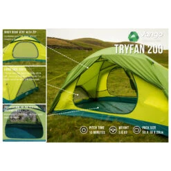 Vango - Tryfan 200 - Tente 2 Places 9 Vango - Tryfan 200 - Tente 2 Places -Bivouac Nature vango tryfan 200 tente 2 places detail 3