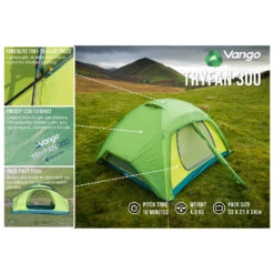 Vango - Tryfan 300 - Tente 3 Places -Bivouac Nature vango tryfan 300 tente 3 places detail 2