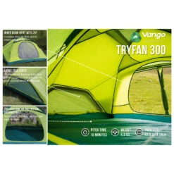 Vango - Tryfan 300 - Tente 3 Places -Bivouac Nature vango tryfan 300 tente 3 places detail 3